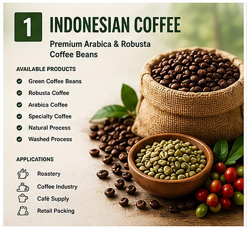 Indonesian Arabica and Robusta coffee beans for export