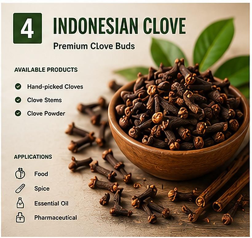 Hand-picked Indonesian cloves for export