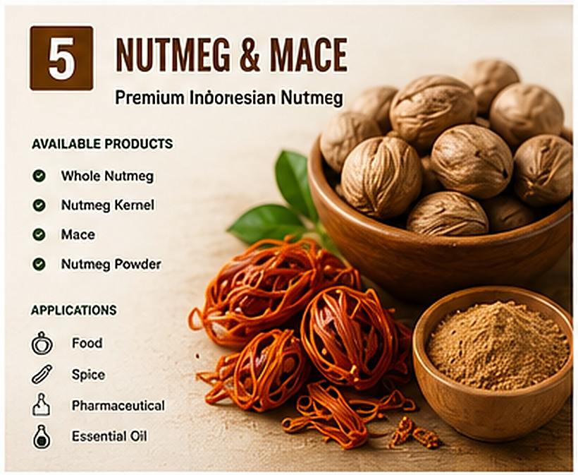 Indonesian Banda nutmeg and mace for export
